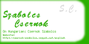 szabolcs csernok business card